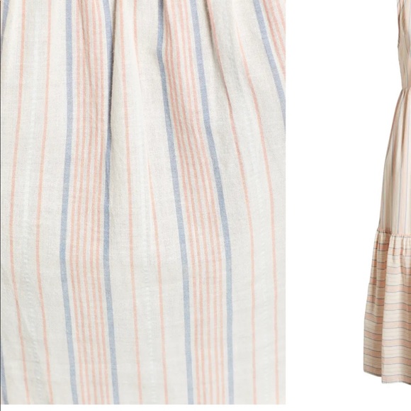 NWT lucky brand Luna cotton sun maxi dress striped summer tiered empire waist - Picture 12 of 15